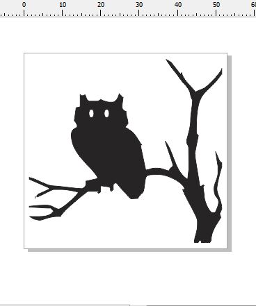 Owl card size 53 x 51 card size pack of 10